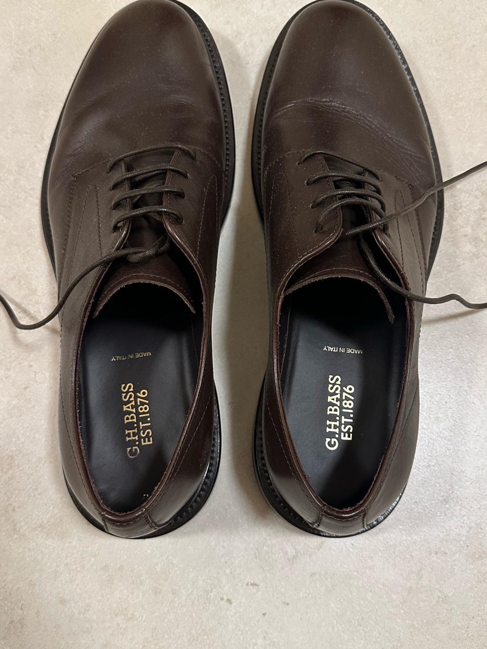 G.H. Bass Brown leather Oxford shoes size 11 - Picture 5 of 9
